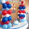 Red White and Blue Balloons 60pcs, Red Dark Light Blue White Balloons for Boys Birthday Patriotic Anniversary Memorial Day 4th of July Independence Day Labor Veterans Baseball Sporting Decorations
